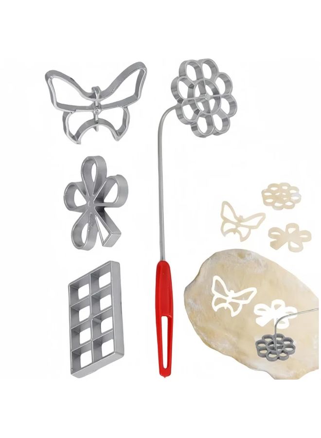 4Pcs Biscuit Mold Set Interchangeable Heads Butterfly Star Snowflake Leaf Baking Accessories - Image 3