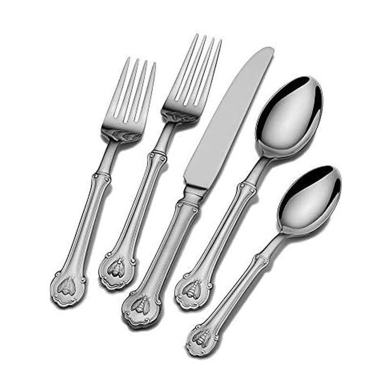 Towle Wallace 5092476 Napoleon Bee 5-Piece Stainless Steel Place Setting, Service for 1 - Image 2