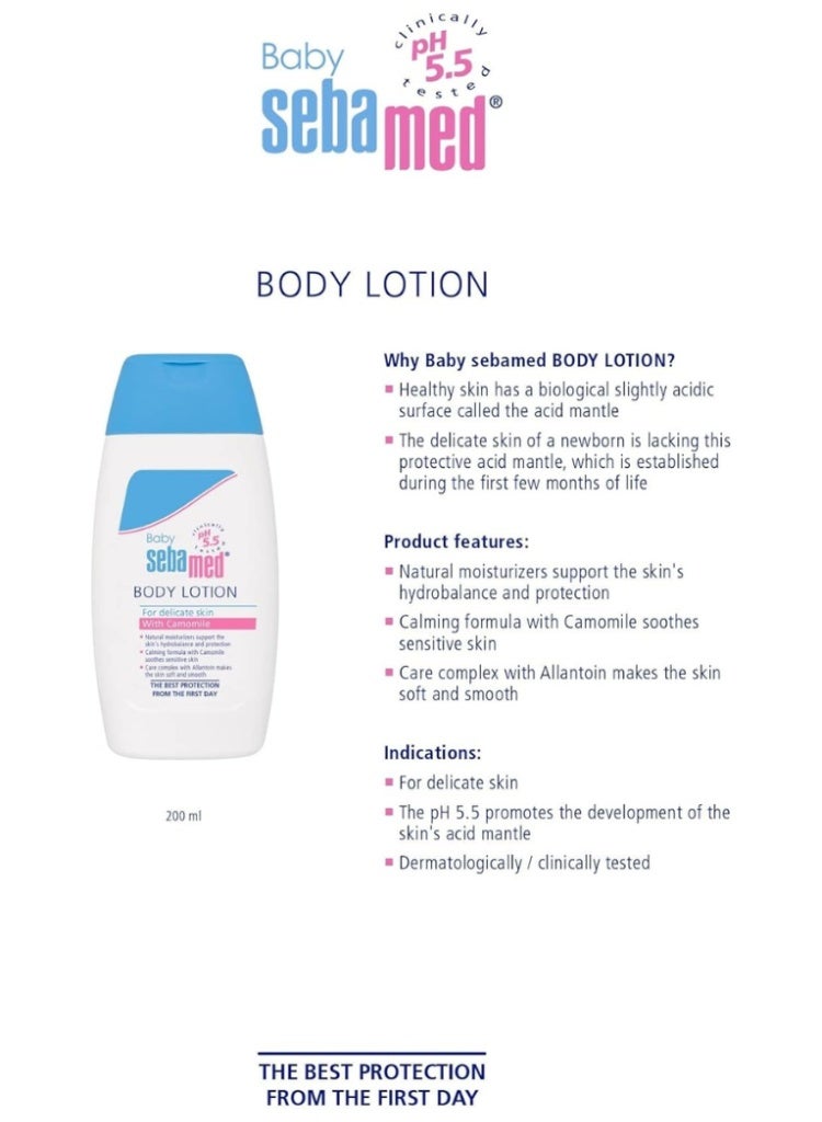 Sebamed Baby Lotion 400ml Gentle Moisturizing Baby Lotion for Soft, Smooth and Protected Delicate Skin Daily Care - Image 3