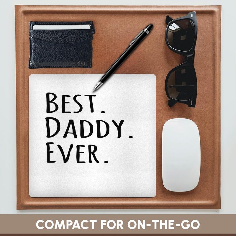 3dRose LLC 8 x 8 x 0.25 Inches Mouse Pad, Best Daddy Ever Gifts for Fathers Dads Good for Fathers Day Black Text (mp_151486_1) - Image 4