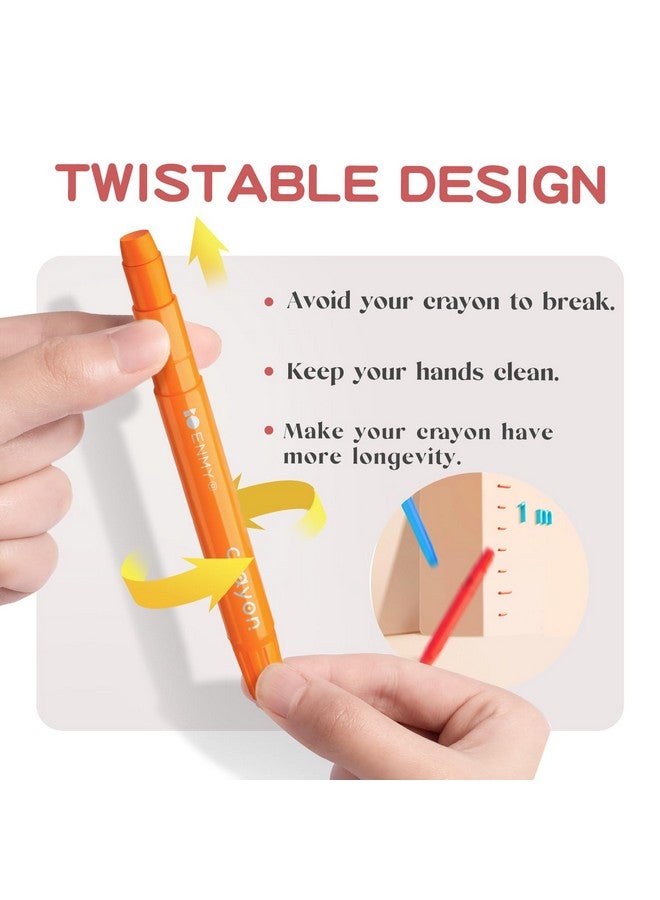 ENMY 12 Colors Gel Crayons, Twistable Non-Toxic Crayons Set, Washable Jumbo Crayons Smooth Texture Crayons for Kids, Easy to Clean Kids Crayons for Coloring, DIY Craft Project, Art Supplies & Gifts