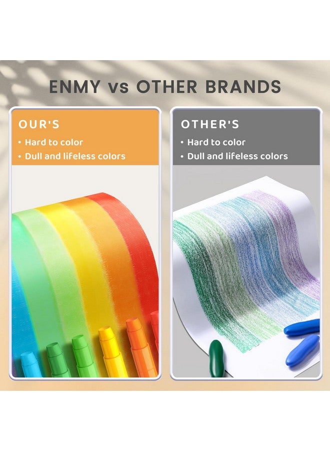 ENMY 12 Colors Gel Crayons, Twistable Non-Toxic Crayons Set, Washable Jumbo Crayons Smooth Texture Crayons for Kids, Easy to Clean Kids Crayons for Coloring, DIY Craft Project, Art Supplies & Gifts