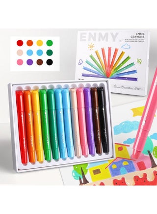 ENMY 12 Colors Gel Crayons, Twistable Non-Toxic Crayons Set, Washable Jumbo Crayons Smooth Texture Crayons for Kids, Easy to Clean Kids Crayons for Coloring, DIY Craft Project, Art Supplies & Gifts - pzsku/Z28362B00C62D7DCC401BZ/45/1750160254/d1e48a58-de7f-4370-8bb7-a8893d109397