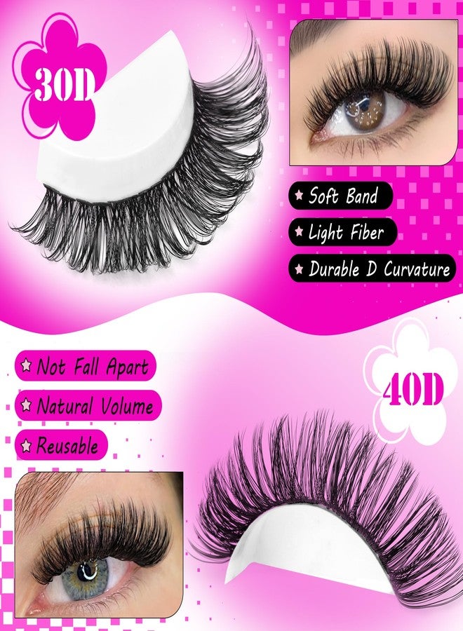 Calphdiar Natural Lash Clusters 30D+40D Eyelash Clusters 8-16mm Cluster Eyelash Extensions Wispy Lashes Clusters 240Pcs Individual Lashes DIY Lash Extension for Beginners - Image 5
