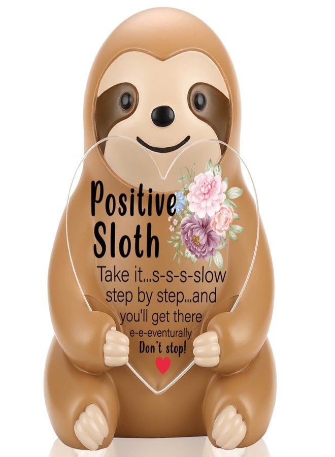 FOUGSTA Cute Sloth Gifts for Students, Women, Friends, Coworkers, Positive Desk Decor Gifts for Students, Women, Inspirational Office Presents for Sloth Lover, 3.14inch*2.36inch, XXS2 - Image 1