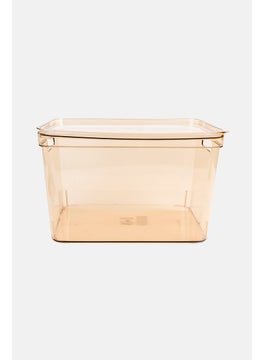 Muy Mucho Transparent Box With Lid 36 x 27 x 22 cm, Brown  - Image 1