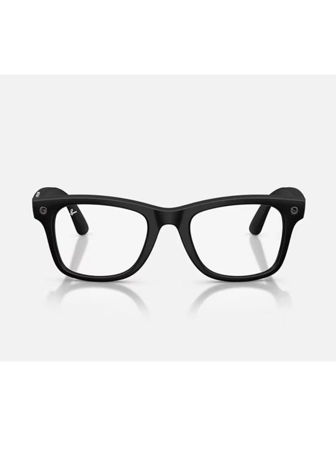 ميتا RAY-BAN (GEN 3) WAYFARER Bridge & Nosepads High Bridge Fit Frame Clear Blue-Violet Light Filter Lenses AI Glasses Size 50 -22 Matte Black - Image 2