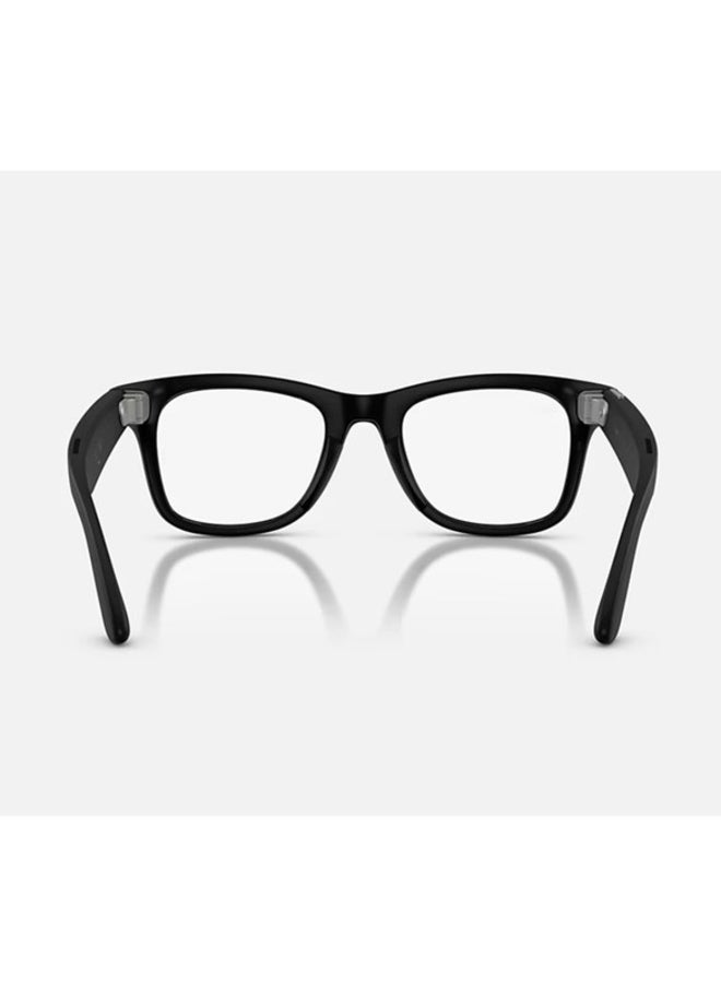 ميتا RAY-BAN (GEN 3) WAYFARER Bridge & Nosepads High Bridge Fit Frame Clear Blue-Violet Light Filter Lenses AI Glasses Size 50 -22 Matte Black - Image 4
