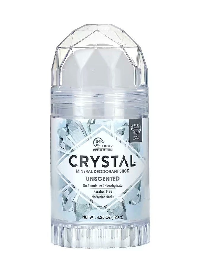 Crystal Mineral Deodorant Stick, Unscented, 4.25 oz (120 g)
