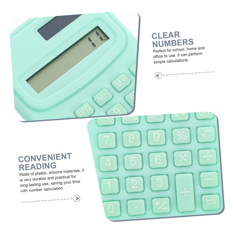 Mint Green Portable Electronic Calculator Slim Design for Students and Office Use - Image 4