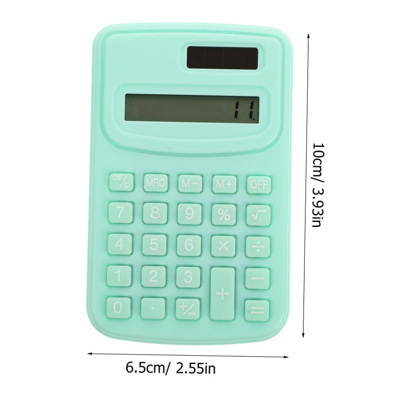 Mint Green Portable Electronic Calculator Slim Design for Students and Office Use - Image 3