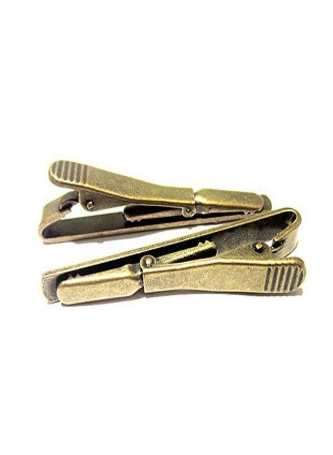 Teensery 3 Pcs Mens Tie Clips 2.1 Inch Metal Tie Bar Clip Tie Tack Accessories for Anniversaries, Wedding and Business (Antique Bronze) - Image 1