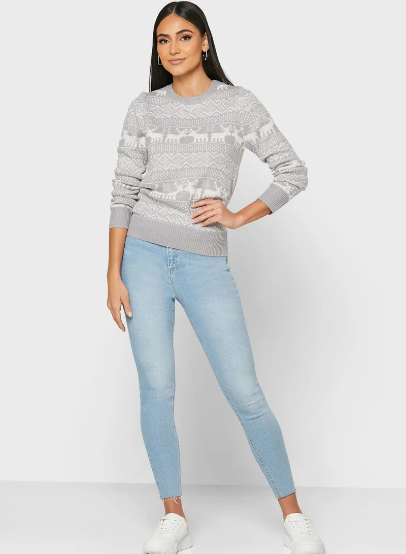 VERO MODA Printed Knitted Sweater