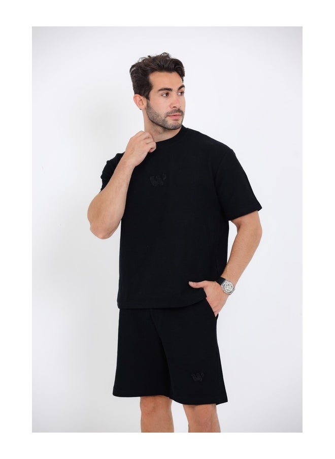 WHITE RABBIT Printed Black Cotton Men Pajama  - Image 3
