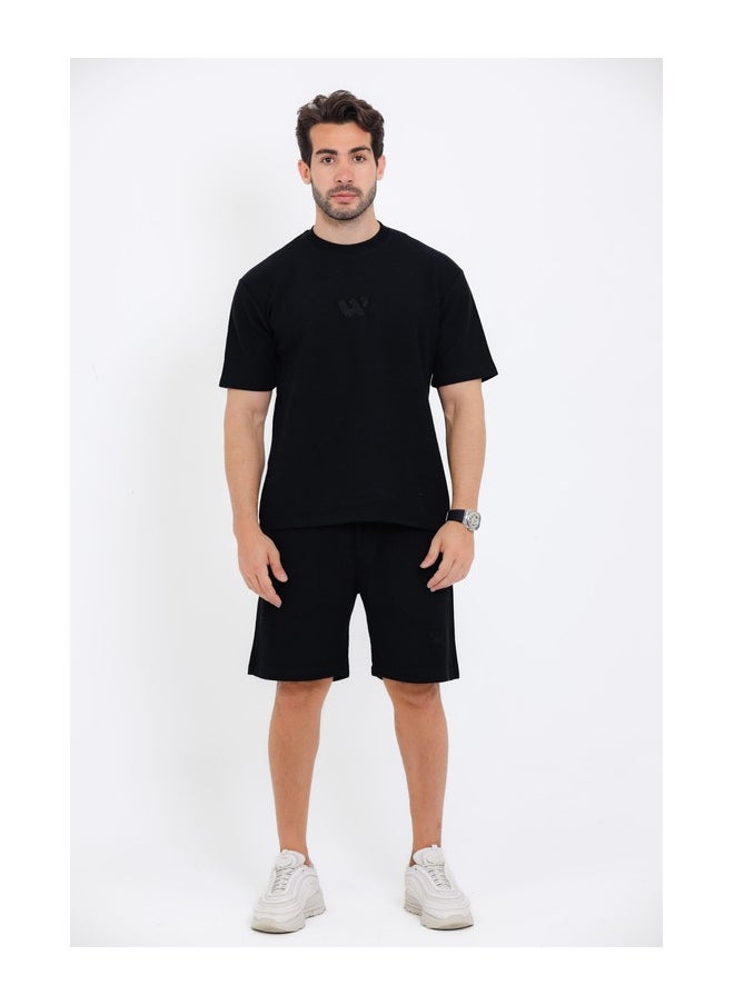 WHITE RABBIT Printed Black Cotton Men Pajama  - Image 1