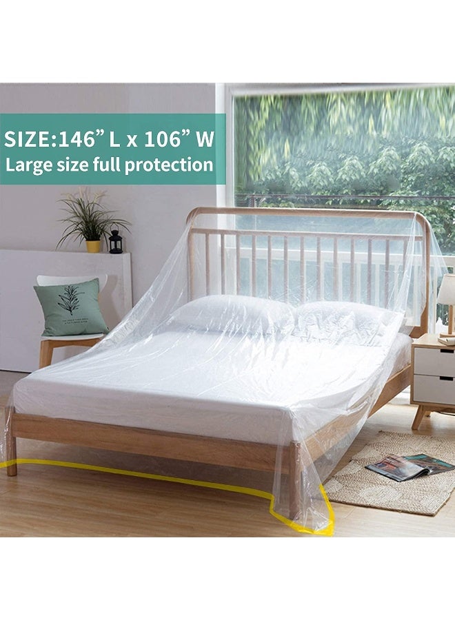 HERSENT 14612ft Plastic Sofa Couch CoverPlastic Covers for FurnitureWaterproof Couch Cover for Sectional Sofa LShapeExtra Large Bed Couch Chair Furniture Protector Cover for Moving and Storage - Image 2