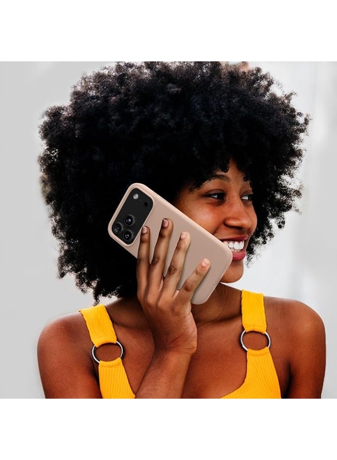 Case Compatible with Apple iPhone 17 Pro Case – TPU and Silicone Anti-Shock Case – Suitable for Wireless Charging – Beige Light Pink - Image 5