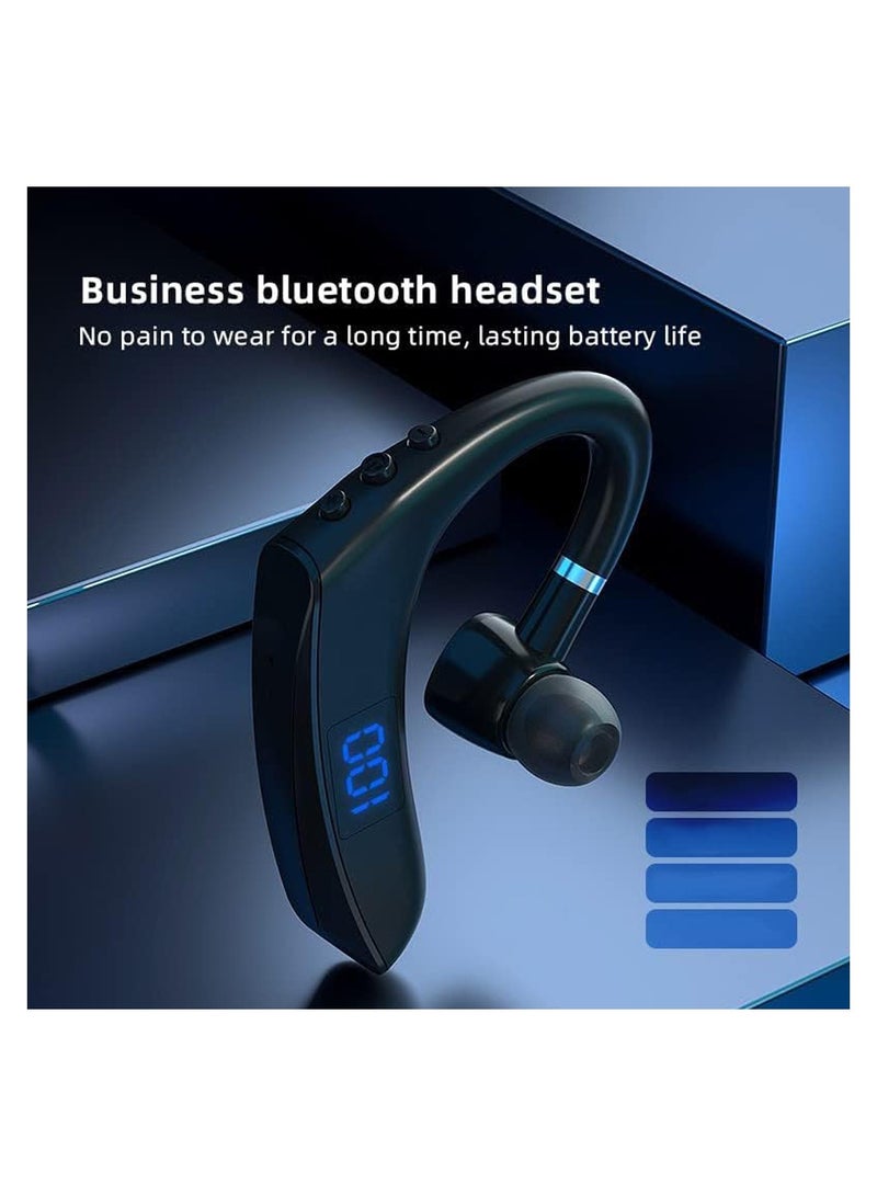 Adjustable Bluetooth Headset, Wireless V5.2 Bluetooth Earpiece in-Ear Mini Sports Workout Earbuds IPX5 with Microphone Hands Free for Business/Office/Driving/Sporting (Universal Left and Right Ear) - Image 4