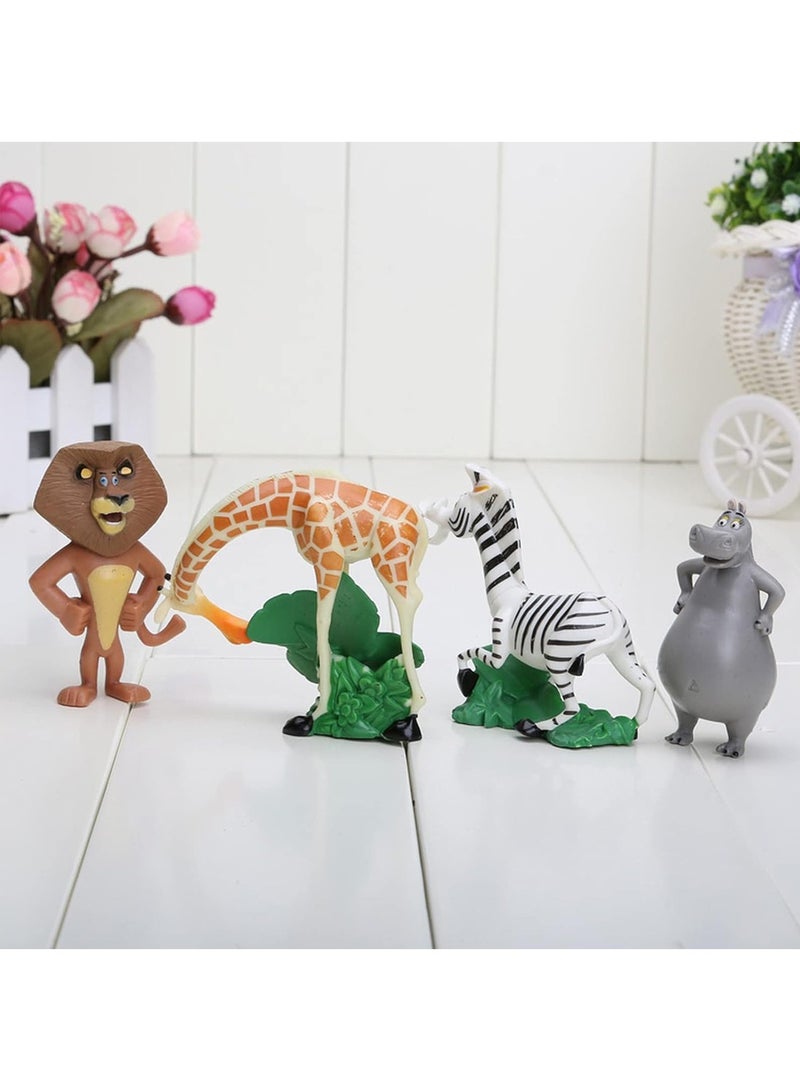 ELLEGLAM Madagascar Toys PVC Action Figures Movie TV Toys Children's Toys 4 Pieces/Set - Image 4