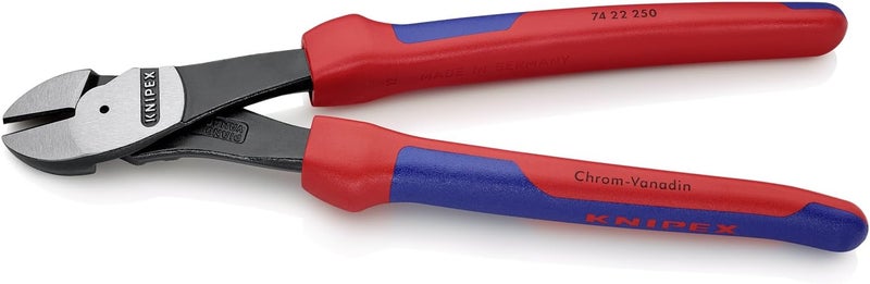 Knipex High Leverage Diagonal Cutter, 250 mm, Black Atramentized with Multi-Component Grips - Image 2