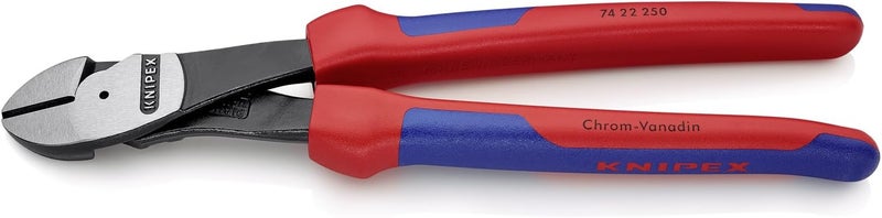 Knipex High Leverage Diagonal Cutter, 250 mm, Black Atramentized with Multi-Component Grips - Image 1