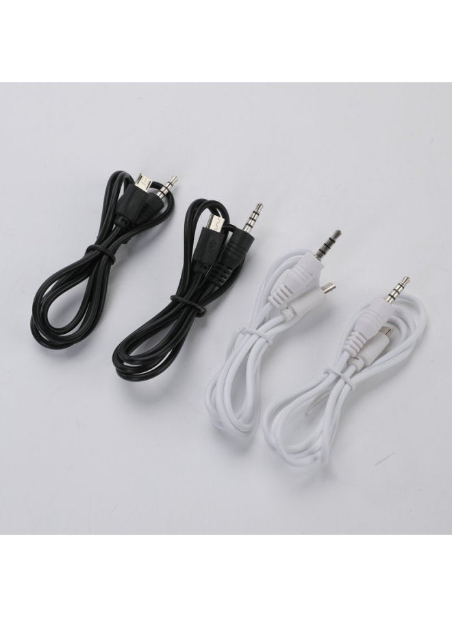 Mobile Phone Karaoke Bao Mike To 4 Microphone Android Recording Line Audio Line Sound Card Live Recording Line-Color:White-Length:0.8 M 5-core Recording Cable White - Image 2