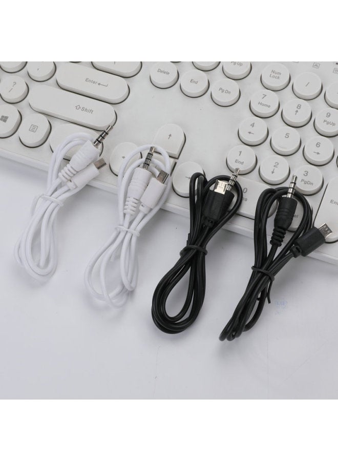 Mobile Phone Karaoke Bao Mike To 4 Microphone Android Recording Line Audio Line Sound Card Live Recording Line-Color:White-Length:0.8 M 5-core Recording Cable White - Image 3