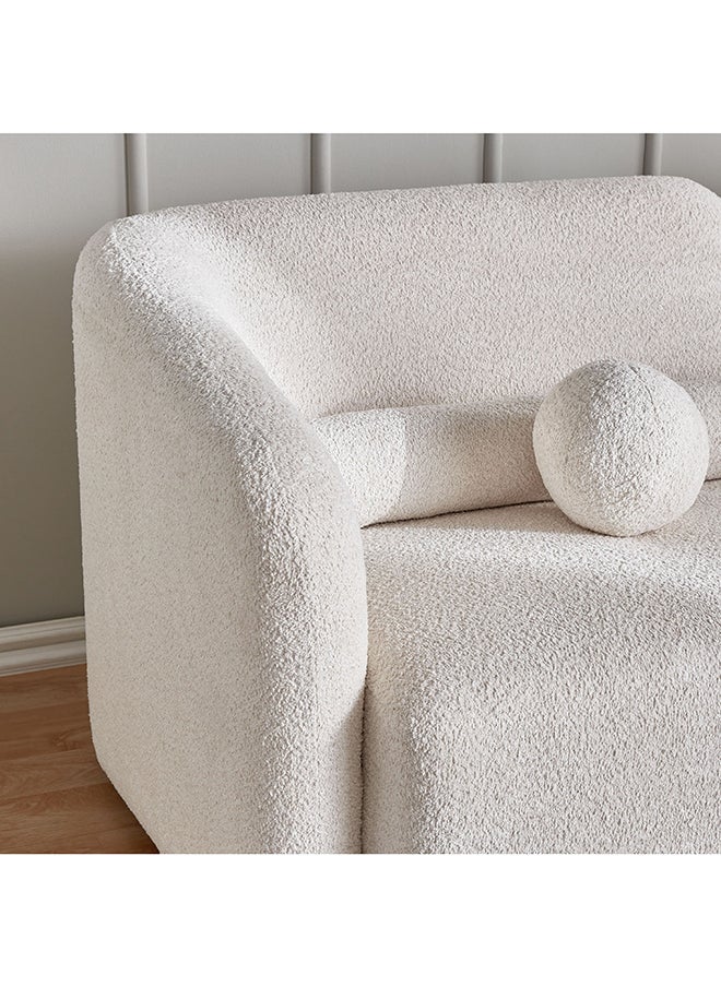 Home Box - Copenhagen 2-Seater Love Seat White Fabric Sofa 95 x 80 x 175 cm - Image 1