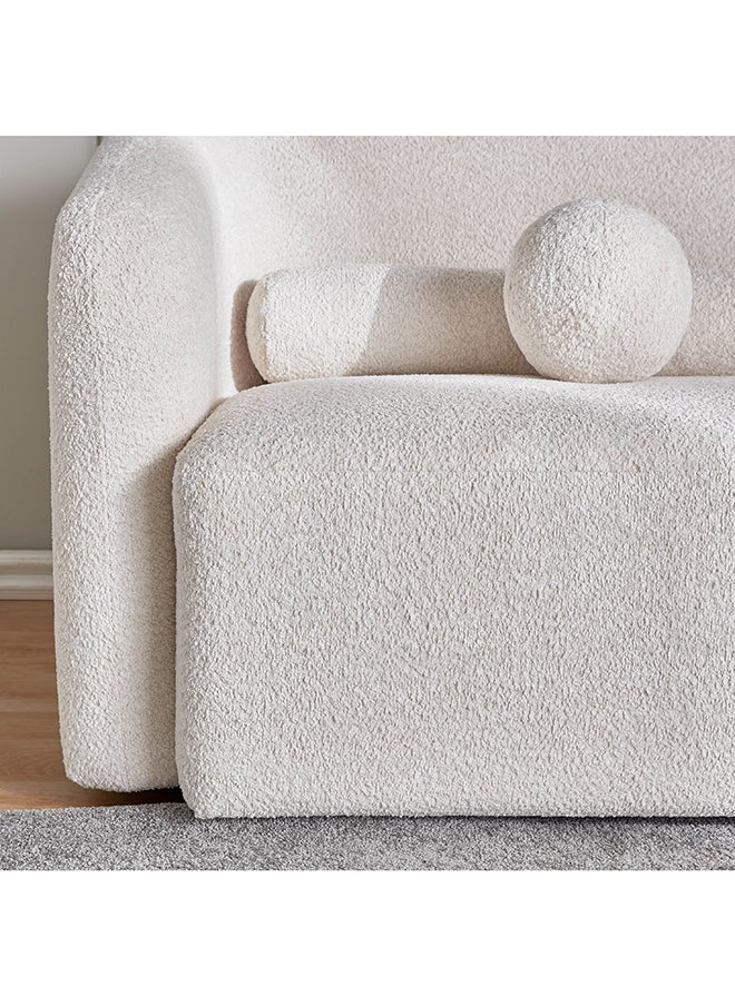 Home Box - Copenhagen 2-Seater Love Seat White Fabric Sofa 95 x 80 x 175 cm - Image 1