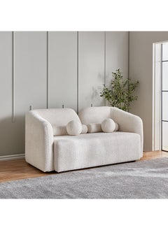 Copenhagen 2-Seater Love Seat White Fabric Sofa 95 x 80 x 175 cm