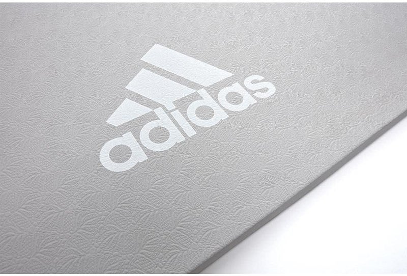 Adidas 8mm Yoga Mat – Grey Extra Thick Non-Slip Cushion Mat for Yoga, Pilates & Fitness - Image 3