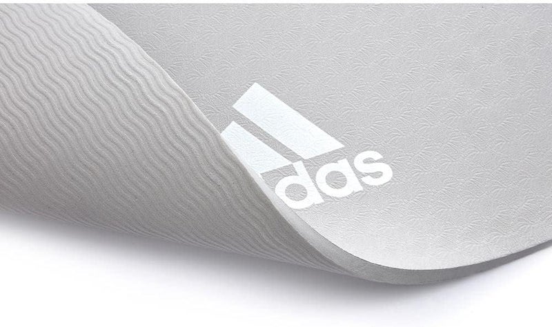 Adidas 8mm Yoga Mat – Grey Extra Thick Non-Slip Cushion Mat for Yoga, Pilates & Fitness - Image 4