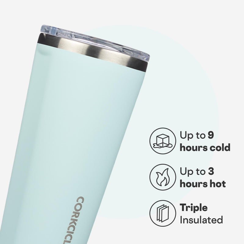 Corkcicle Classic Tumbler - Keeps Drinks Cold for 9 Hours & Hot for 3 - Triple-Insulated Stainless Steel - Holiday Tumbler Gift - 16 oz - Gloss Powder Blue - Image 3