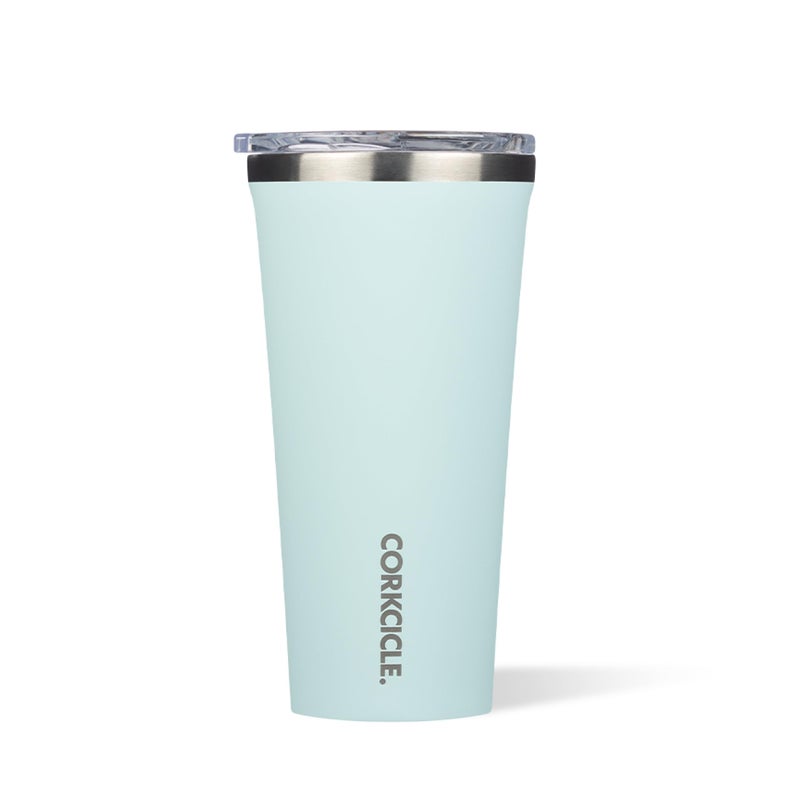 Corkcicle Classic Tumbler - Keeps Drinks Cold for 9 Hours & Hot for 3 - Triple-Insulated Stainless Steel - Holiday Tumbler Gift - 16 oz - Gloss Powder Blue - Image 1