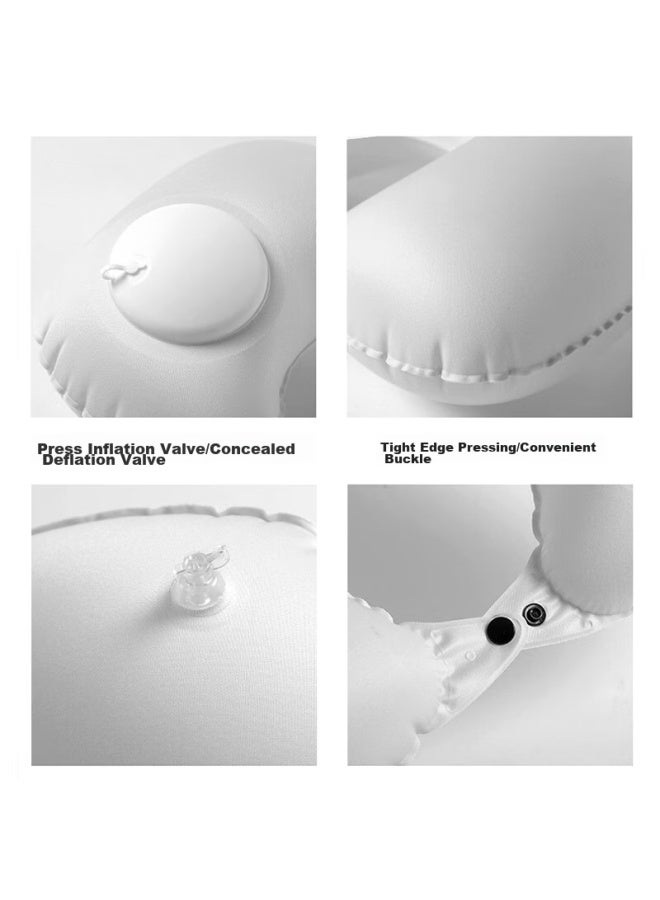 JAJALIN Jajalin Inflatable U-shaped Neck Pillow For Travel, High-speed Rail, Long-distance Flights, Sleeping, Air Cushion U-shaped Pillow  - Image 3