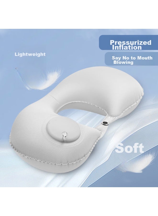 JAJALIN Jajalin Inflatable U-shaped Neck Pillow For Travel, High-speed Rail, Long-distance Flights, Sleeping, Air Cushion U-shaped Pillow  - Image 2