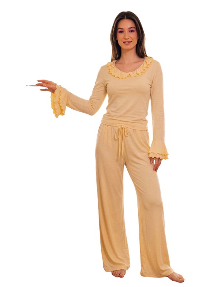 Carina Ruffle-Trim Pyjama Set - Image 2