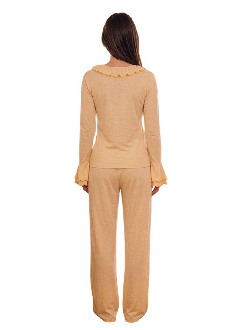 Carina Ruffle-Trim Pyjama Set - Image 4