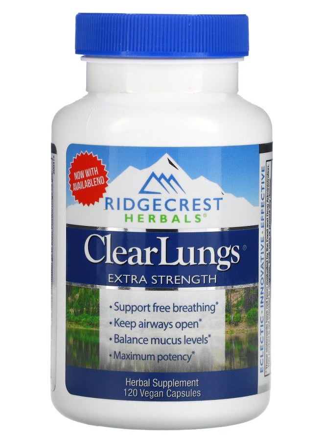 Ridgecrest Herbals - ClearLungs® Extra Strength 120 Caps - Image 1