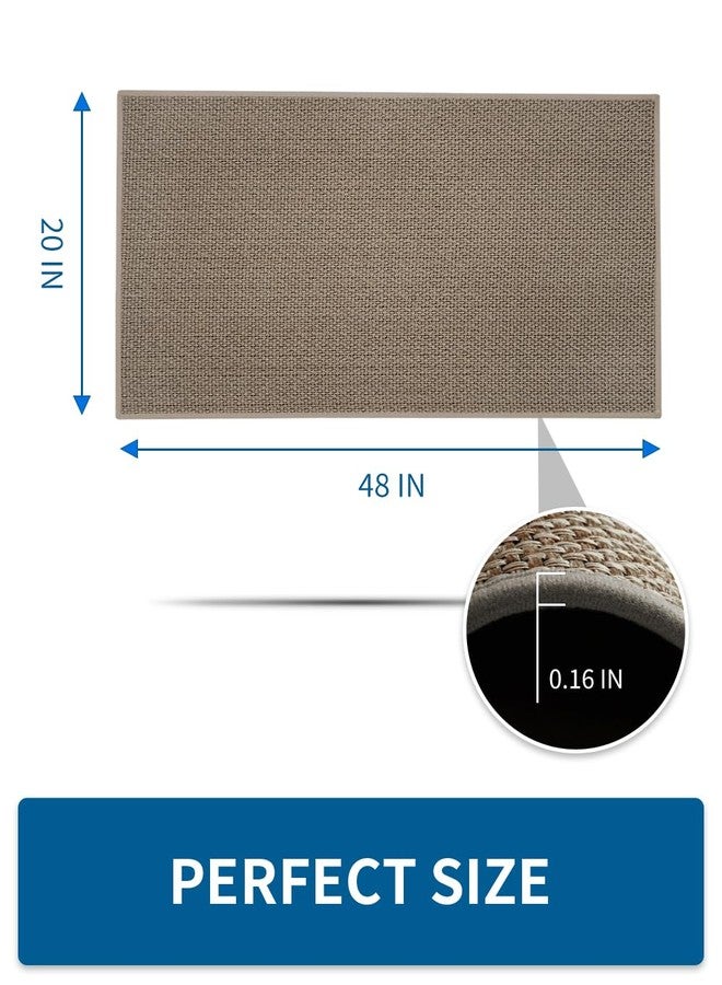 MontVoo Kitchen Rugs and Mats Non Skid Washable, Absorbent Runner Rugs for Kitchen, Front of Sink, Kitchen Mats for Floor(Brown, 20"x47") - Image 2