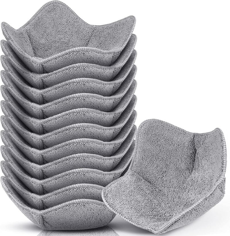 Patelai 12 Pieces Microwave Safe Bowl Holders Polyester Hot Bowl Holder Protect Your Hands from Hot Dishes for Heating Soup, Leftover Food, Meals (Grey) - Image 1