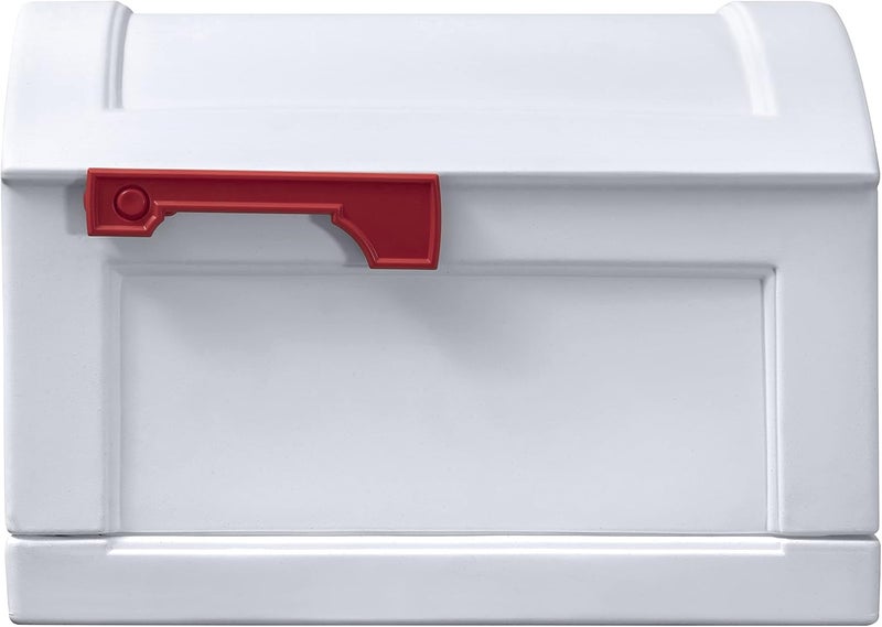 Step2 Town-to-Town XL Post-Mount Mailbox, Weather Resistant, Large Outdoor Mailboxes, Made of Durable Plastic, Easy to Install, USPS T4 Sized Mailbox, Flag Included, Classic White - Image 3