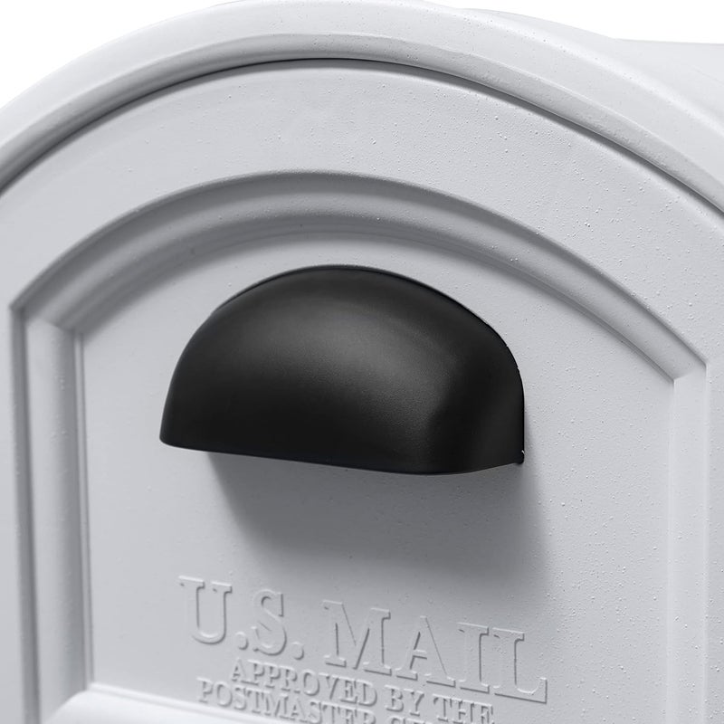 Step2 Town-to-Town XL Post-Mount Mailbox, Weather Resistant, Large Outdoor Mailboxes, Made of Durable Plastic, Easy to Install, USPS T4 Sized Mailbox, Flag Included, Classic White - Image 2