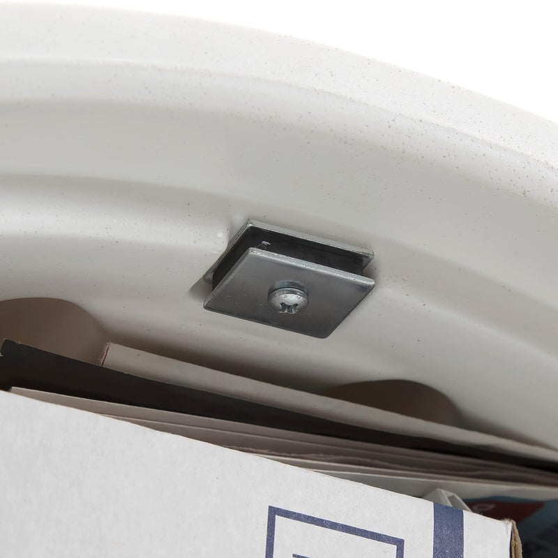 Step2 Town-to-Town XL Post-Mount Mailbox, Weather Resistant, Large Outdoor Mailboxes, Made of Durable Plastic, Easy to Install, USPS T4 Sized Mailbox, Flag Included, Classic White - Image 4