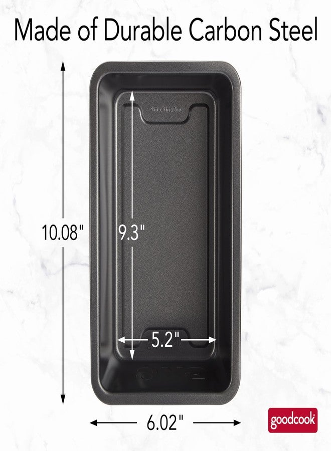 قالب خبز GoodCook PRO مصنوع من الفولاذ الكربوني غير اللاصق، مزود بطبقة مانعة للالتصاق سهلة التنظيف، آمن للاستخدام في الفرن وغسالة الصحون، مثالي لخبز الخبز والكيك وخبز الموز وغيرها، مقاس 9 × 5 بوصة، لون رمادي - Image 2