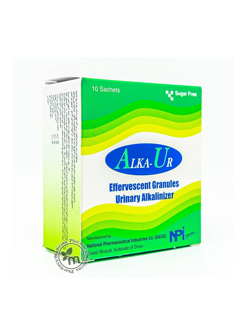 ALKA-UR أكياس جرانولات ألكا-يور الفوارة القلوية 10 حبة