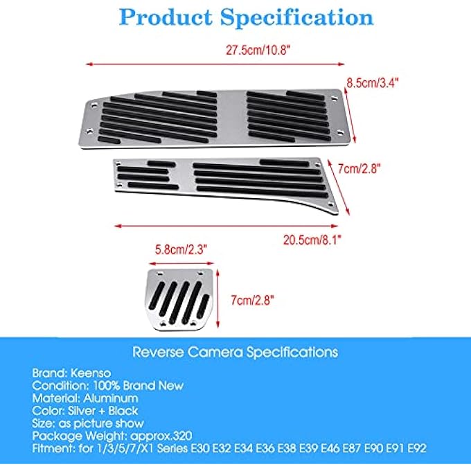 Car Foot Pedal Set, 4pcs Car Manual Transmission Clutch Brake Foot Rest Pedal Pad for 1/3/5/7/X1 Series E30 E32 E34 E36 E38 E39 E46 E87 E90 E91 E92 - Image 5