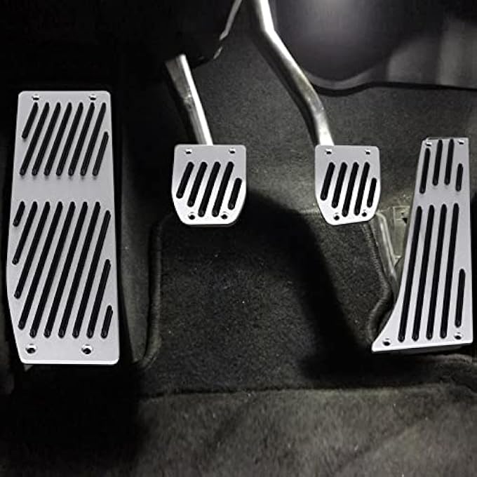 Car Foot Pedal Set, 4pcs Car Manual Transmission Clutch Brake Foot Rest Pedal Pad for 1/3/5/7/X1 Series E30 E32 E34 E36 E38 E39 E46 E87 E90 E91 E92 - Image 4