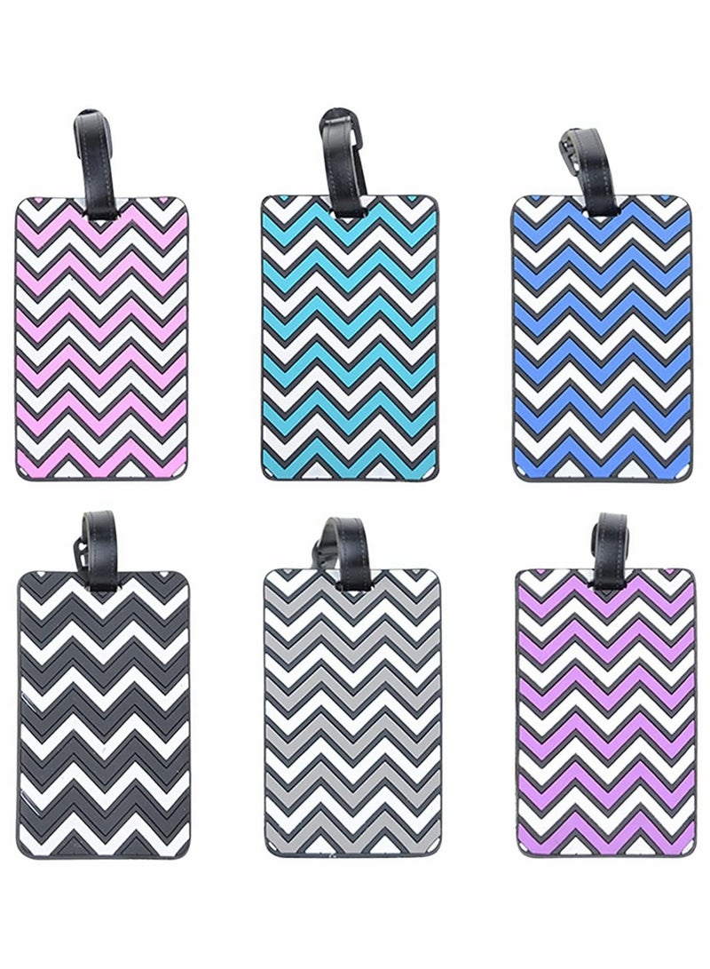 Excefore 6 Pack Luggage Tags, Funny Unique Privacy Protection Travel Baggage Bag Tags Suitcase Identify Labels Set, Luggage Tags with Name ID Card, Travel Accessories (Mixed Colors) - Image 1