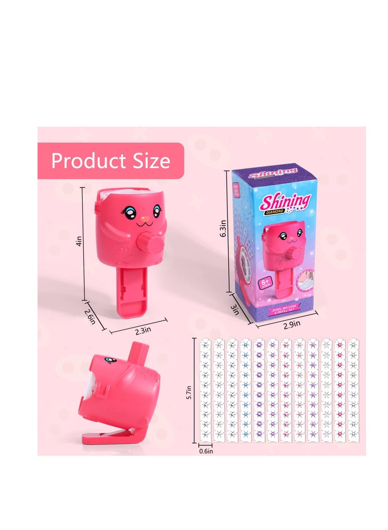 Y&D Hair Gem Stamper Bedazzler Kit with Rhinestones Glitter Machine for Women 10 Different Types of 120 Diamonds Fashion Decoration Wedding - Image 2